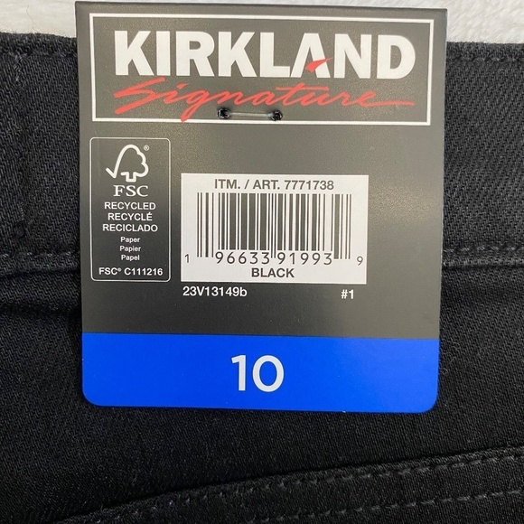 Kirkland Signature Ladies' Skinny Jeans, High Rise, Black, Size 10 NWT - Picture 4 of 15